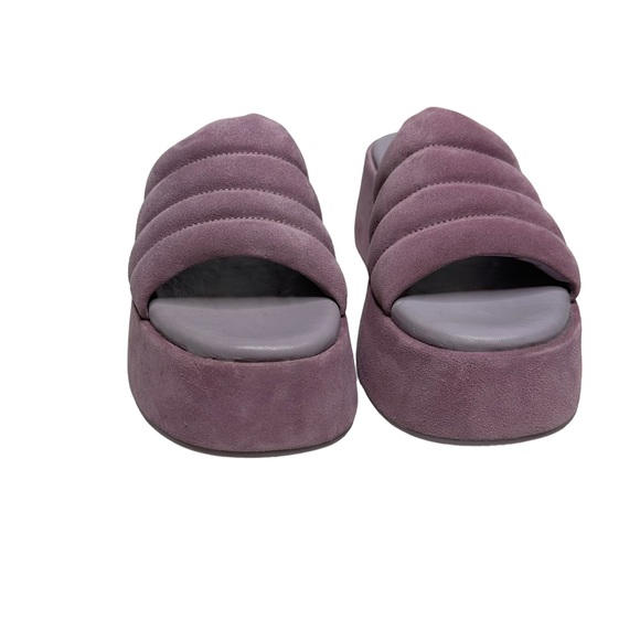 NWOT Free People Almost Paradise Purple Suede Platform Sandals 38 - Picture 4 of 14